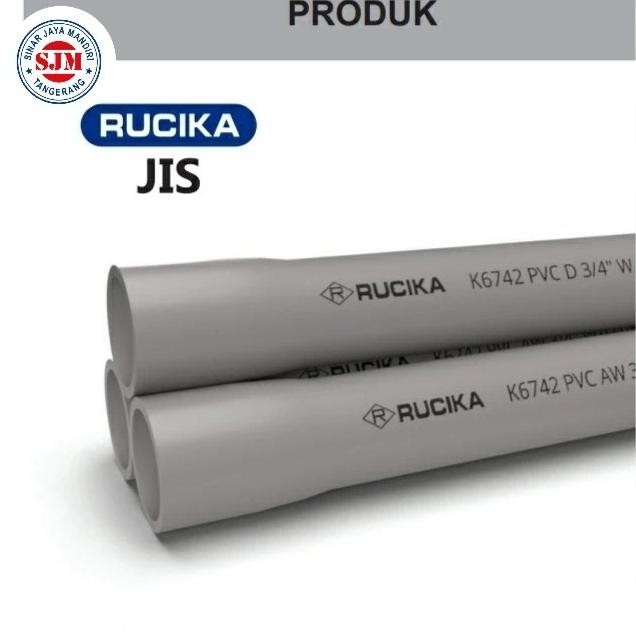 Pipa Pvc Rucika Jis Abu 4 Inch Vp (Aw) Panjang 4 M Original Dan Terpercaya