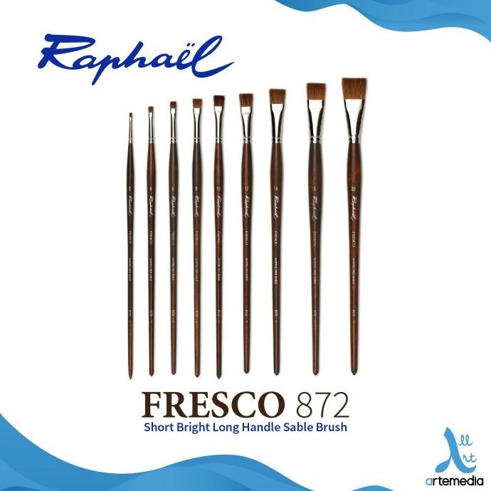 

Kuas Lukis Raphael 872 Short Bright Fresco Red Sable Brush Long Handle Original Dan Terpercaya