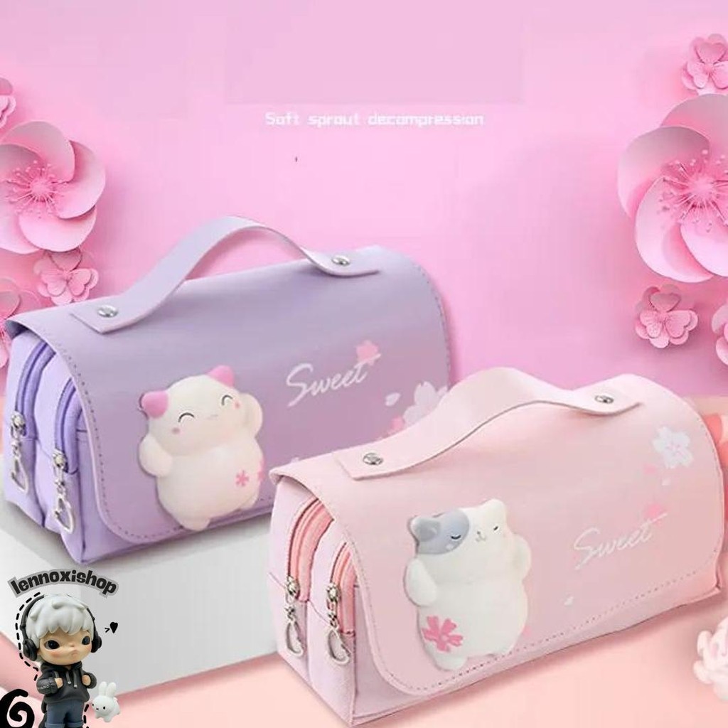 

Kartun Tas Pensil Dekompresi/Kotak Alat Tulis 3D Kapasitas Besar Sekolah Dasar Tas Pensil Multifungsi Dekompresi/Super Cute Girl Heart 3D Murah