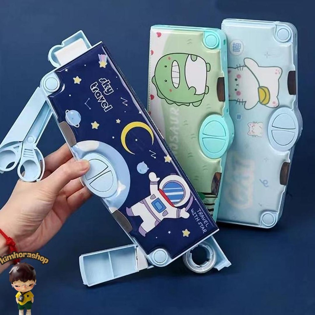 

CodReady Kotak Pensil Multifungsi Lengkap Peruncing Gunting Isolasi Penghapus Penggaris Kotak Pensil Multifungsi Motif Unicorn / Dinosaurus / Astronot Untuk Anak Lengkap Peruncing Gunting Isolasi Penghapus Lagilaku Kilat