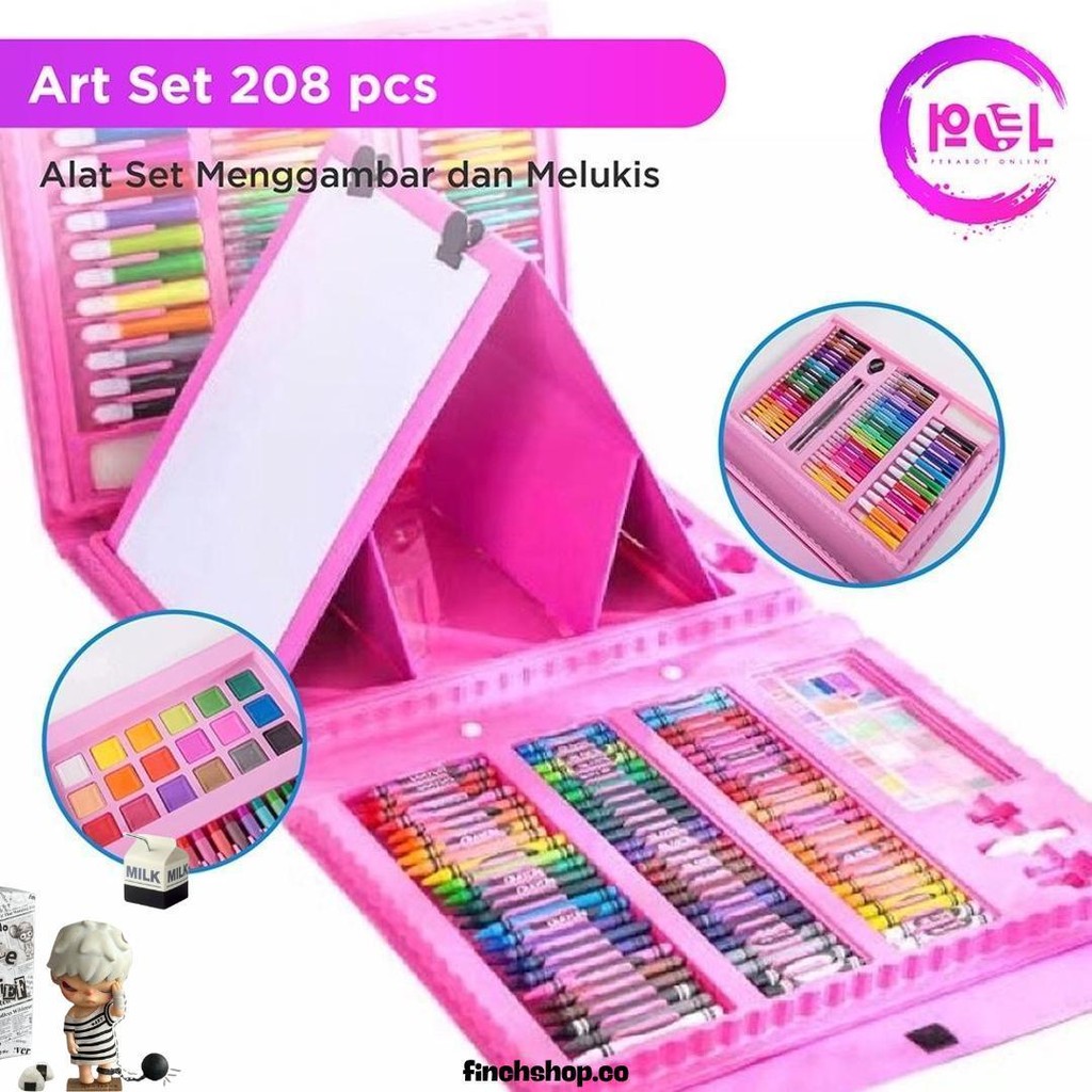 

[Pol] Cod Crayon Set 150 & 208 Pcs | Pensil Warna | Alat Tulis | Krayon Mewarnai Promo