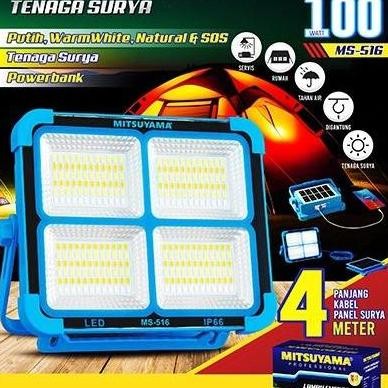 LAMPU EMERGENCY TENAGA SURYA / MATAHARI MITSUYAMA MS-516 100 WATT - SUPER TERANG - TAHAN LAMA - BISA