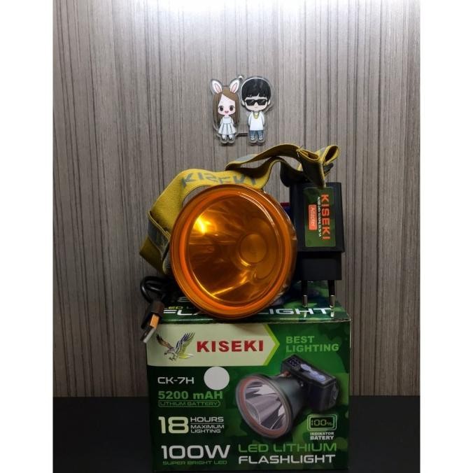 fbx-4 KISEKI CK-7H Senter Kepala LED Kiseki 100 Watt CK 7H Cahaya Kuning DAN Cahaya Putih Premium