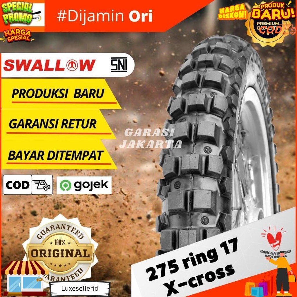 Ban Cross Trail Ring 17 275 Ban Luar Motor Ring 17 275 Ban Swallow Tahu Ring 17 275 Klx Crf Terlaris