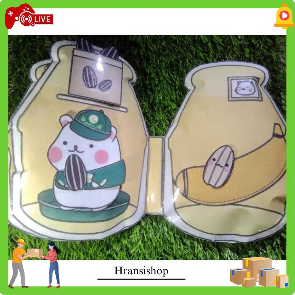 Paper Squishy Book Hamster Banana Milk Big Size | Craft Papper Siap Kirim