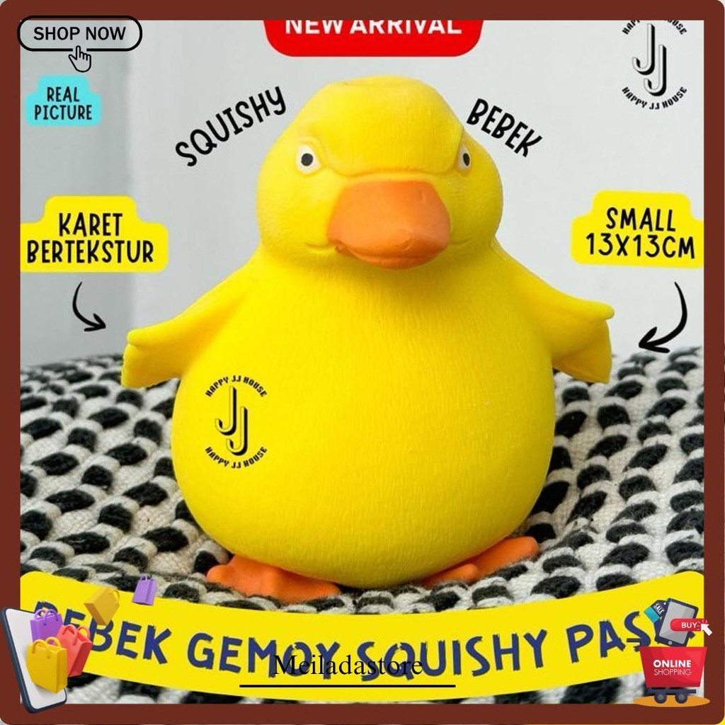 [Happyjj]Squishy Lucu Bebek Gemoy - Yellow Duck - Squishy Isi Pasir Termurah Banget