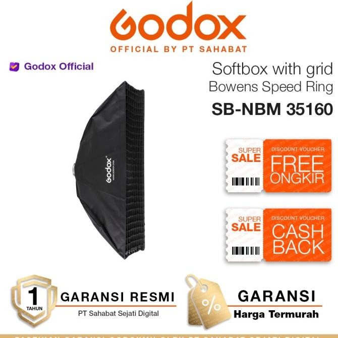 HARGA DISC - Godox Softbox with grid 35x160cm SB-NBM 35160