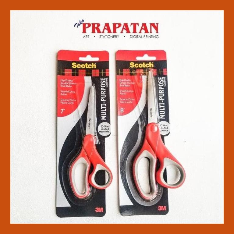 

[ PERALATAN LUKIS / GAMBAR ] SCOTCH MULTI PURPOSE SCISSORS 7/8 INCH | GUNTING 3M COD
