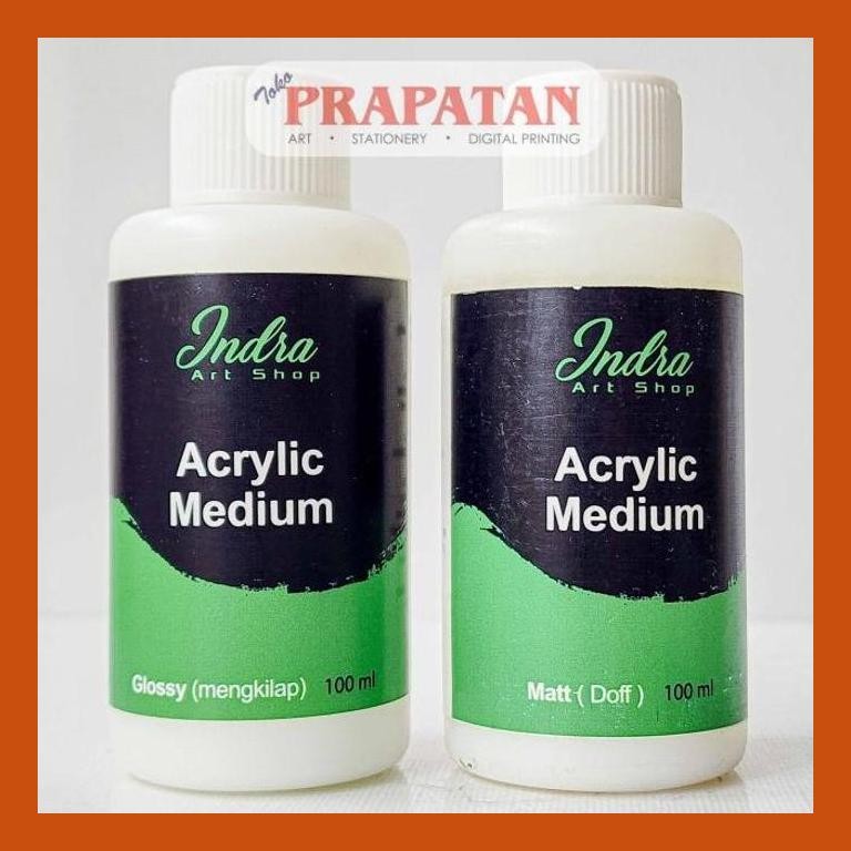 

[ PERALATAN LUKIS / GAMBAR ] INDRA ACRYLIC MEDIUM 100ML | MEDIUM CAT AKRILIK COD