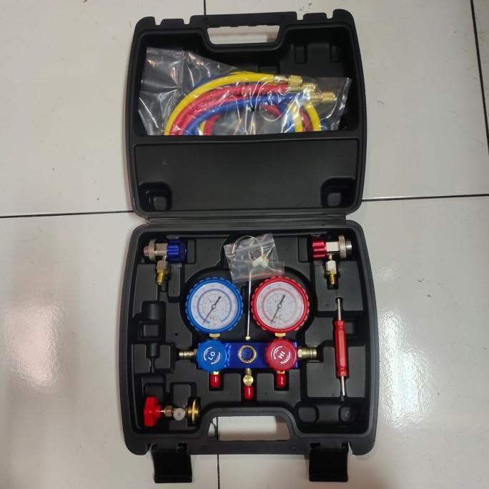 Manifold Meteran Obat Ac Mobil Meteran Freon 1,5 Meter - Pokka Original Dan Terpercaya
