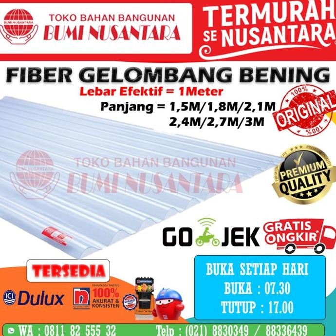 ATAP ASBES FIBER BENING MACAM UKURAN TRANSPARAN PIBER GELOMBANG KECIL gol