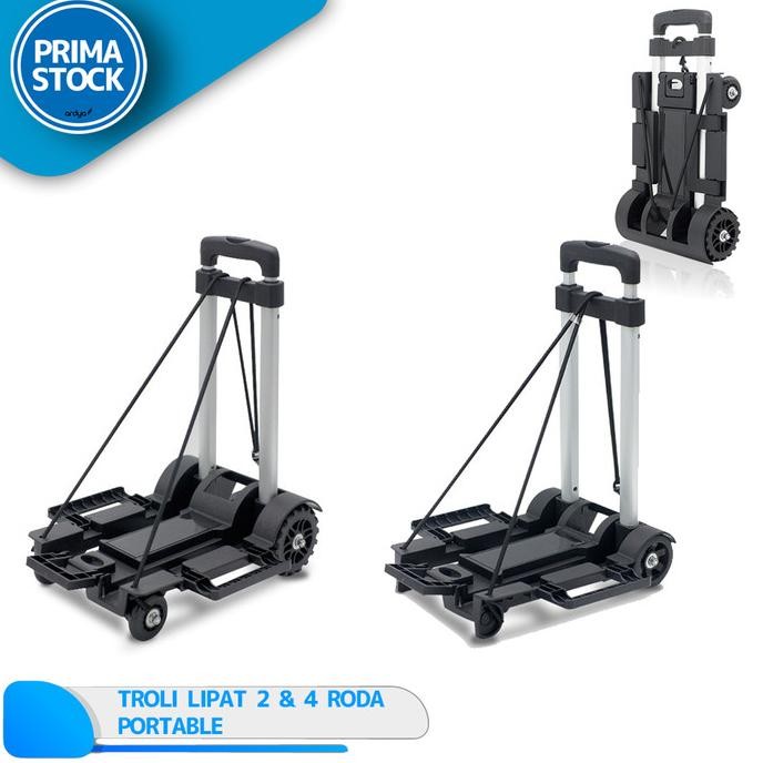 Troli Lipat Barang + Tali Ikat Aluminium Trolley Gas Galon 2 4 Roda