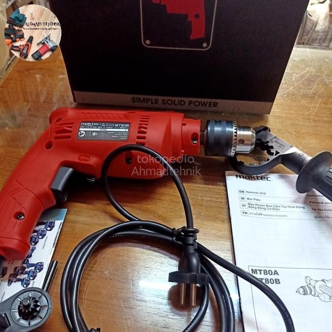 TERBARU - mesin bor maktec 13 mm mt 80 b bor impact drill beton