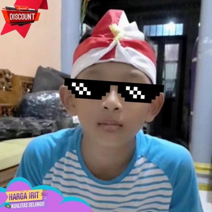 Terbaik Udeng bando ikat kepala blangkon merah putih karnaval prada bali bandana headband slayer all