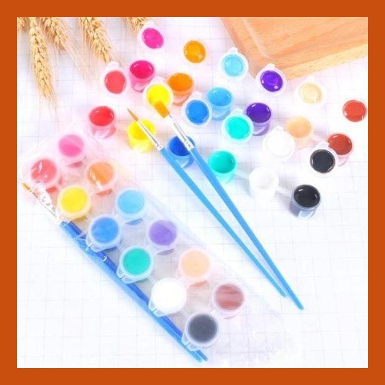 

[ PERALATAN LUKIS / GAMBAR ] CAT AKRILIK SET 12 WARNA 3ML COD