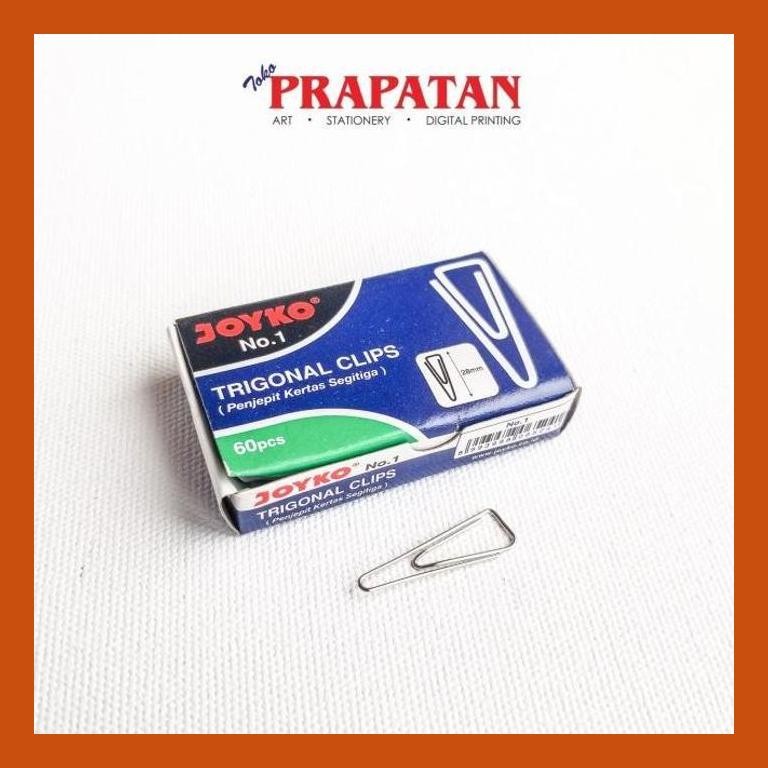

[ PERALATAN LUKIS / GAMBAR ] TRIGONAL CLIP / KLIP SEGITIGA / PENJEPIT KERTAS SEGITIGA JOYKO NO 1 GOOD QUALITY