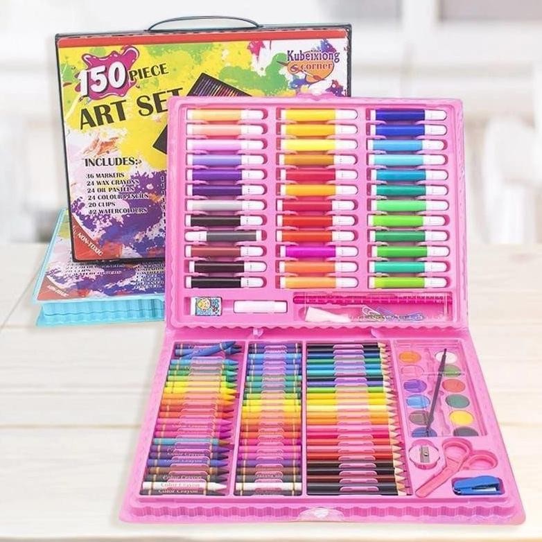 

Fbx-4 Crayon Set 150Pcs Anak Cat Air Mewarnai Anak Set Gambar Anak Mengganbar Anak Pensil Warna Set