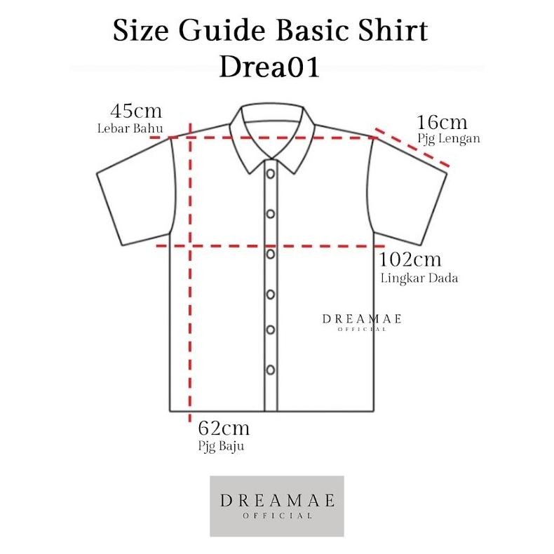 CR - baju kemeja atasan wanita cewek putih polos lengan pendek katun TERLARIS