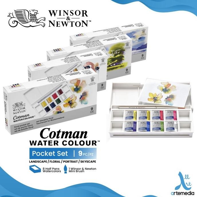 

Cat Air Winsor & Newton Cotman Watercolor 8 Half Pan Pocket Set