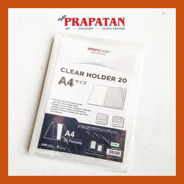 

[ PERALATAN LUKIS / GAMBAR ] INTERXFOLDER CLEAR HOLDER 20 POCKETS A4 CHX120A SIAP KIRIM