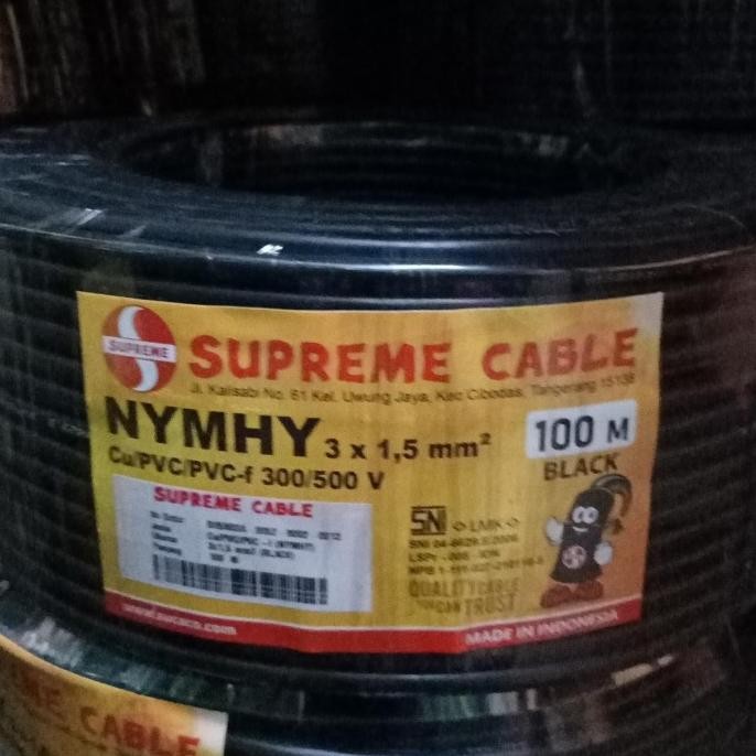 TERBARU - kabel nyyhy 3x1.5 Supreme 100m