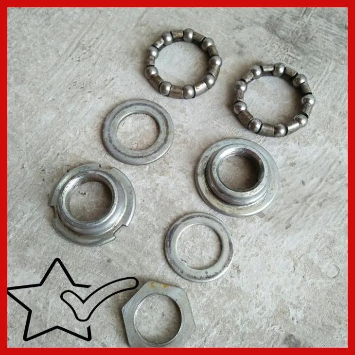 [RHV] BAUT SET CRANK CHAINRING GIR GEAR DEPAN BB PEDAL SEPEDA OLDSCHOOL BMX