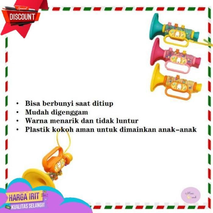 TODAY MAINAN TEROMPET ANAK LUCU/ MAINAN TEROMPET TIUP BERSUARA/ MAINAN TEROMPET DENGAN KERINCING REA