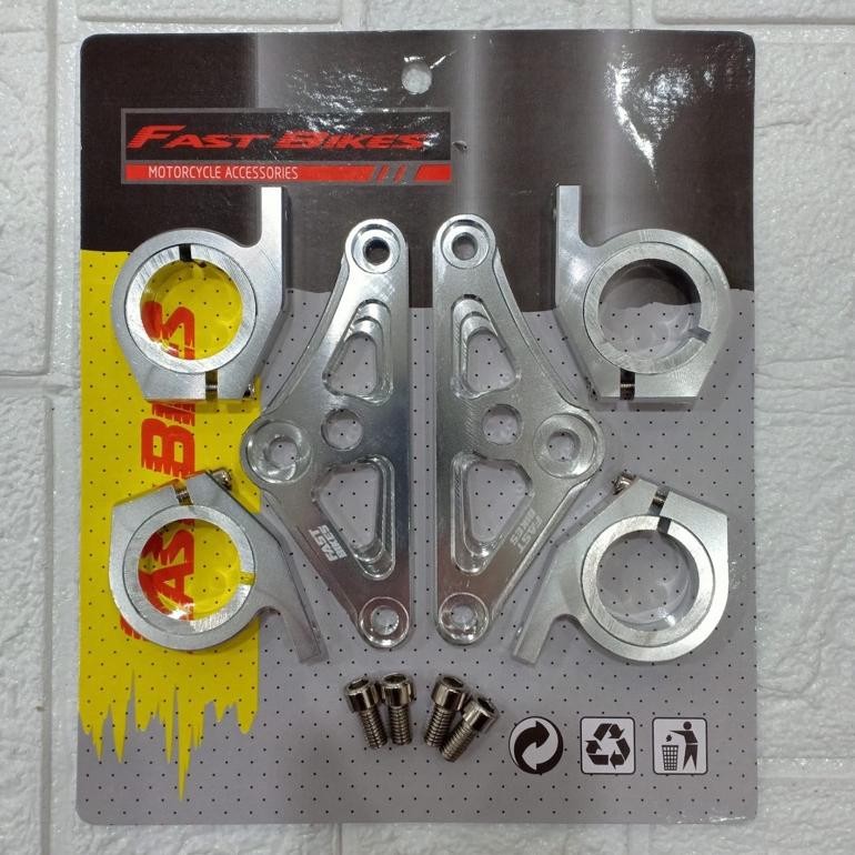 BREKET KUPINGAN LAMPU PESEK CNC AS 31 & 33 KUPING LAMPU CNC NINJA VIXION SCORPIO TIGER GL CB MEGAPRO