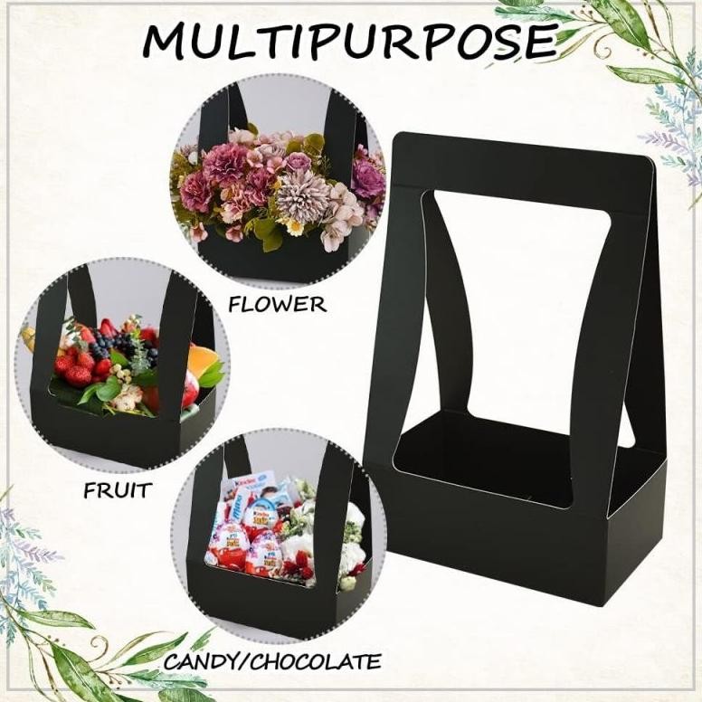 

PK32 10pcs Flower Box DIY Kotak Bunga Kotak Tenteng Bunga Portable Tas Bunga Tenteng Kotak Tenteng Bunga Sale