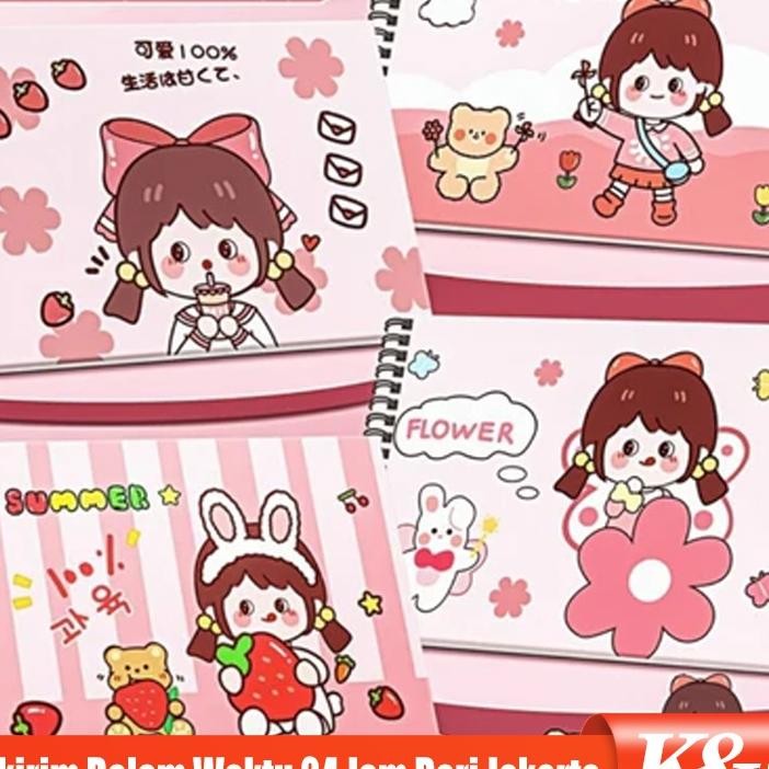 

4Pc Etchboo A4 Buu Gambar Ana Atronot Jilid Piral Erta Tebal 30 Lembar