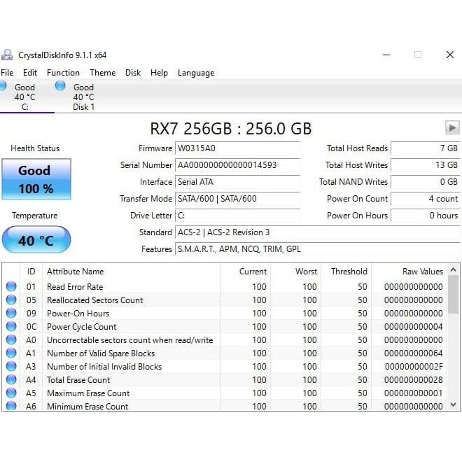 Ssd 256Gb Rx7 Sata Original Dan Terpercaya