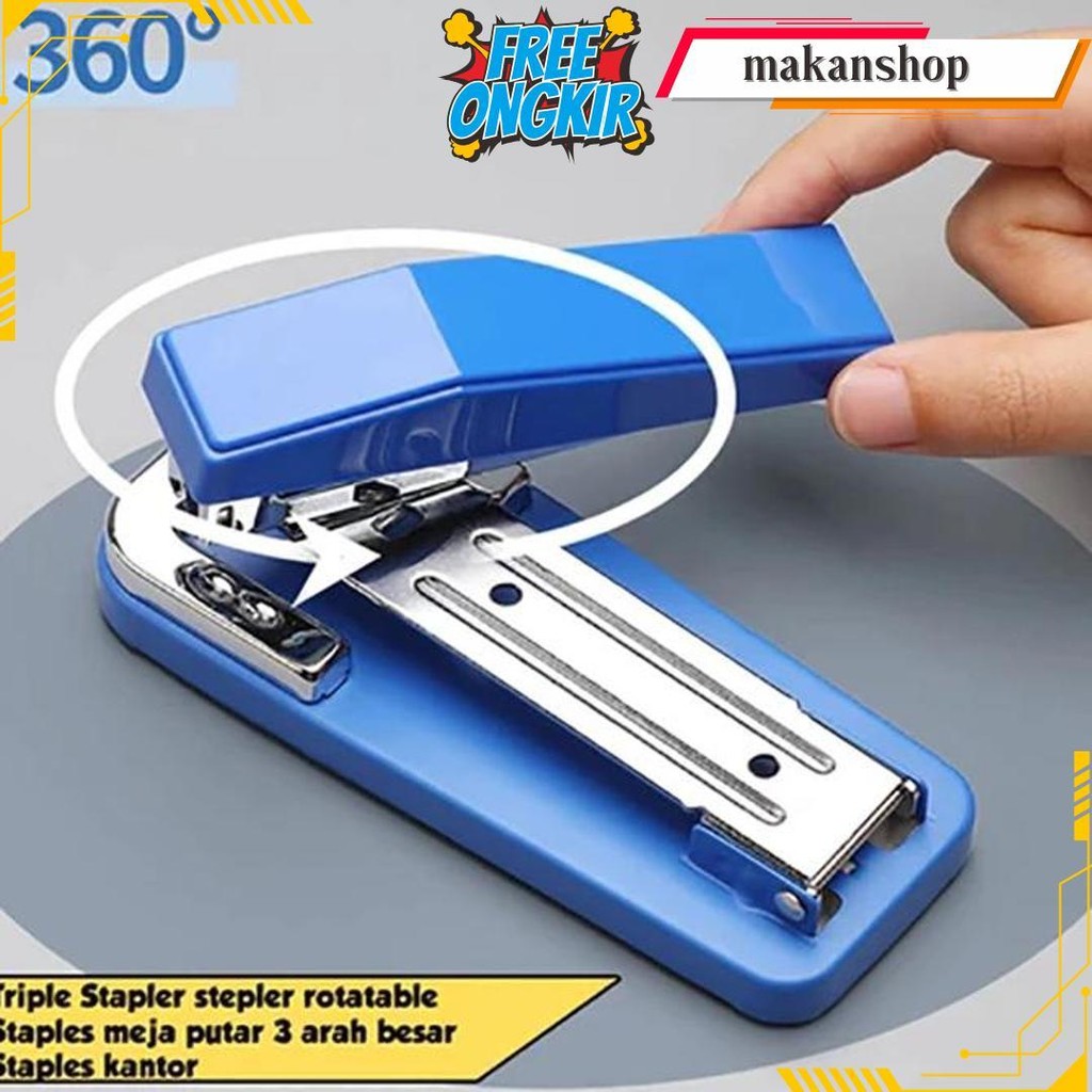 

Triple Stapler Stepler Rotatable/Stapler Max Rotatable 360/Dapat Dijepit 25 Lembar-Best Stationary Cod Siap Kirim