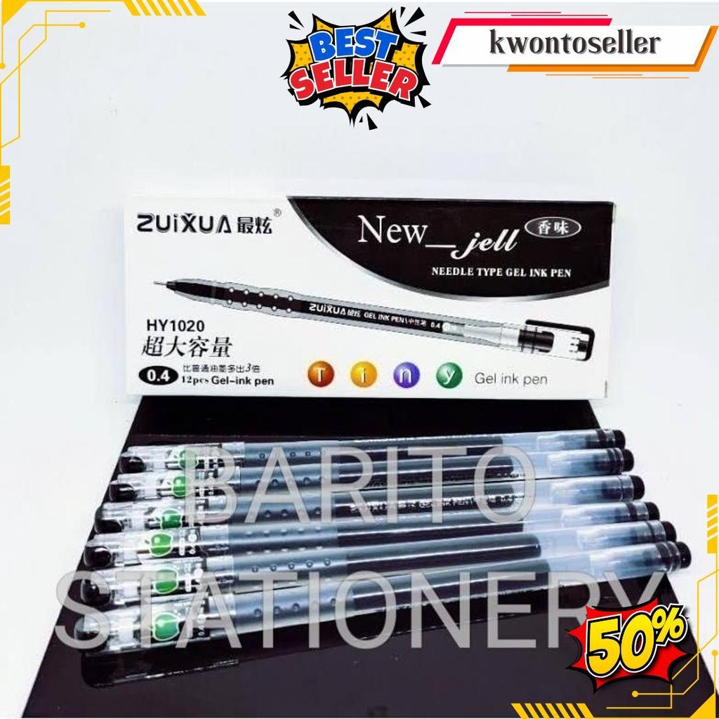 

Pulpen Gel Zuixua New Jell Isi 12, Warna Hitam [1Pak/12Pcs] Terlaris