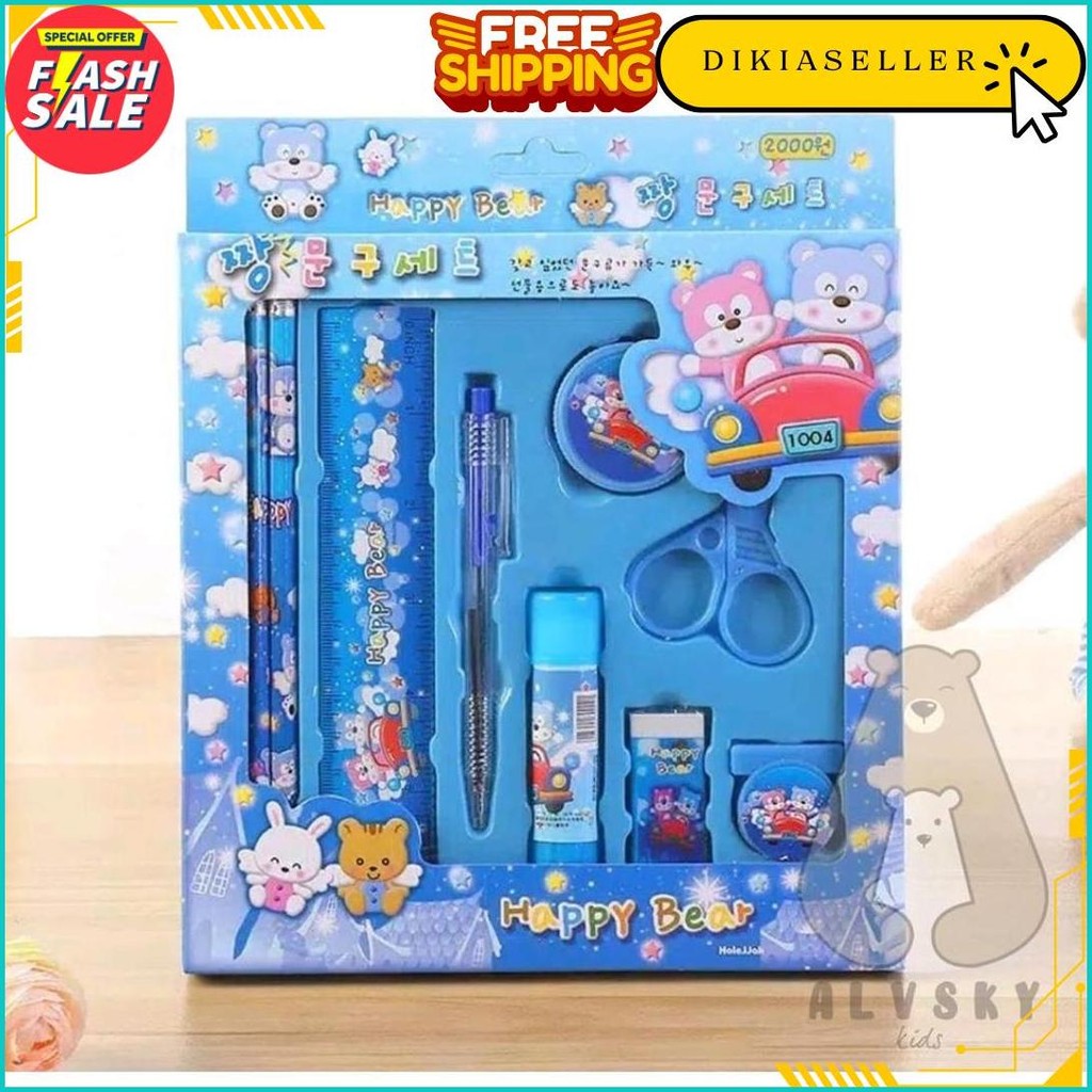 

Pensil Set 10 In 1 Alat Tulis Sekolah Anak Karakter Lucu Stationery Set Original Produk