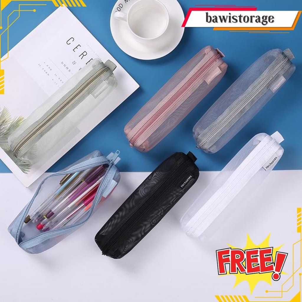 

Murmure.Id | Kotak Pensil Aesthetic / Tempat Pensil Jaring Transparan / Pouch Simple Style Pc052 Termurah Banget