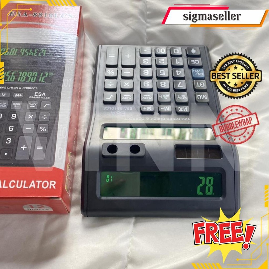 

Kalkulator 12 Digit 2 Layar Murah 8810 Lcs | 2000Tv Kalkualtor Jumbo Dagang | Kalkulator Check - Calculator Dagang Besar - Kalkulator Warung - Kalkulator Led Lampu 2 Layar Termurah Banget