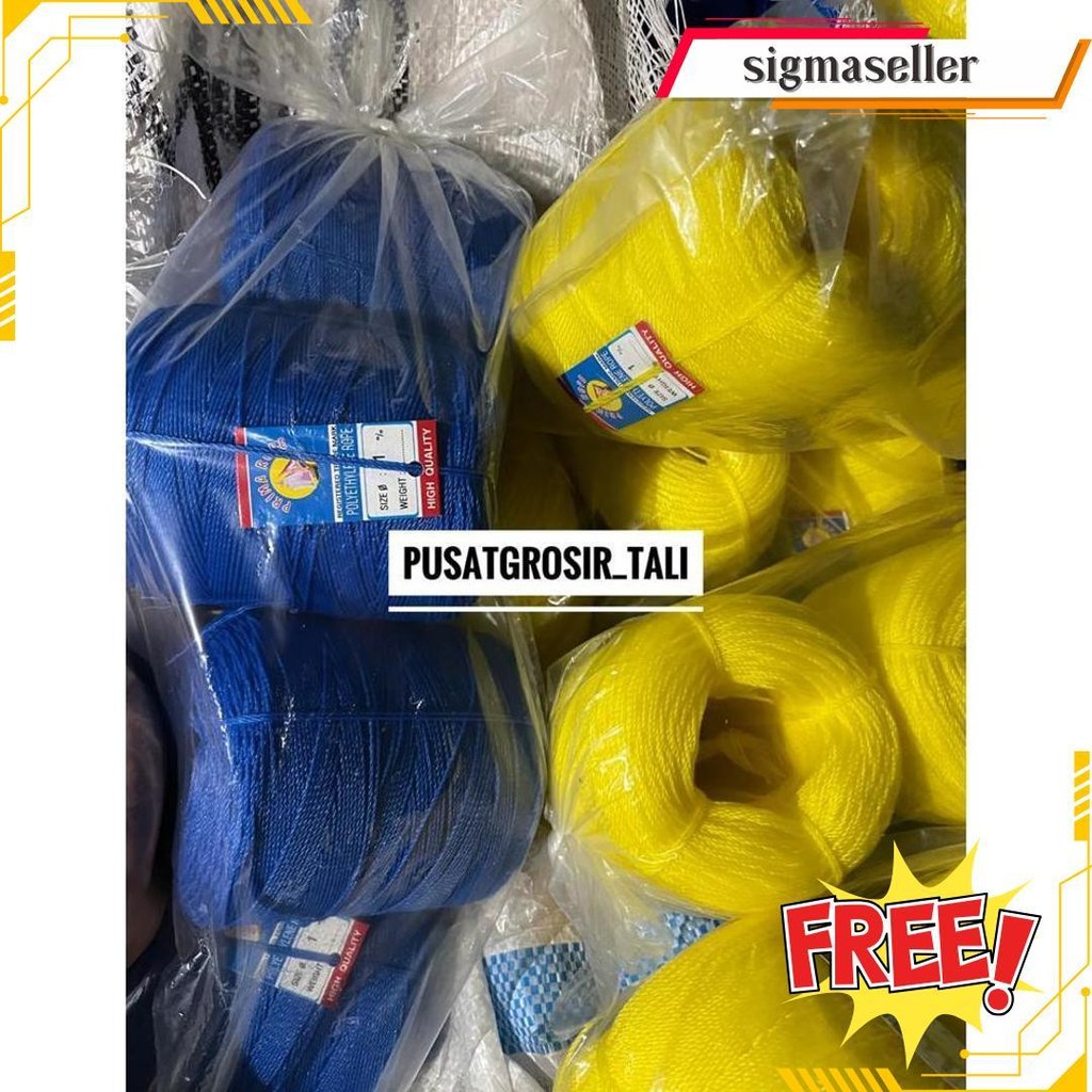 

Tali Lato Latoo Tambang Kecil 1Mm Material Pe Plastik 1Mm +/- 200 Meter 1 Rol Siap Kirim