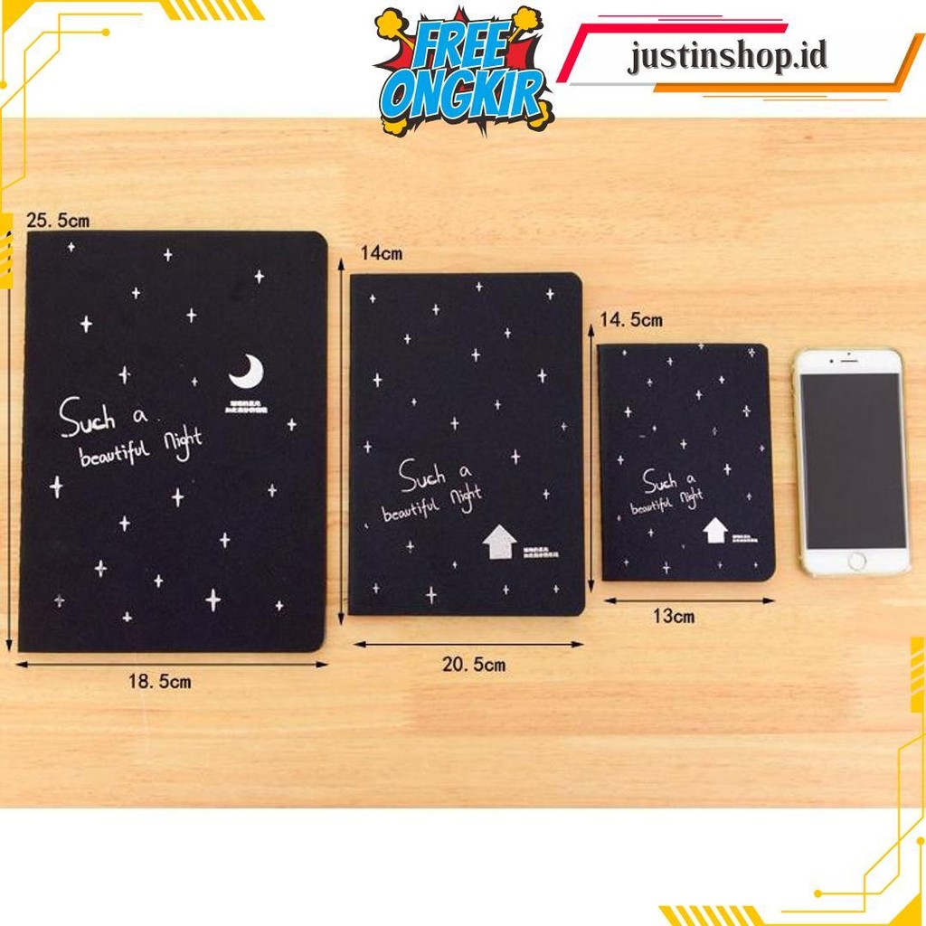 

Shercoll - Buku Hitam / Black Book / Buku Tulis Dengan Kertas Hitam Polos / Scrapbook Hitam Gratis Ongkir