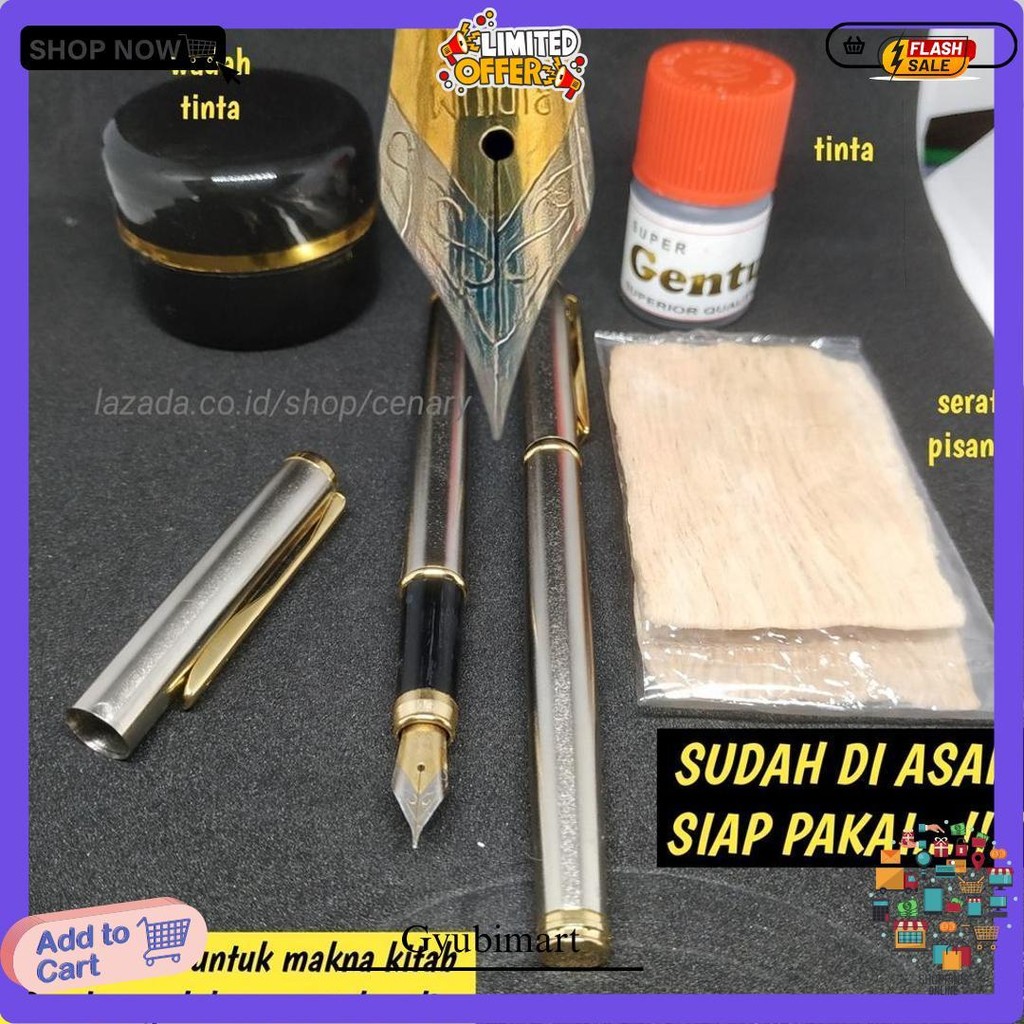 

Kaligrafi Fountain Pen Tutul Pena Lugoh Kitab Pentul Logat Kalam Asahan 1 Paket Sudah Diasah Sepaket Siap Kirim