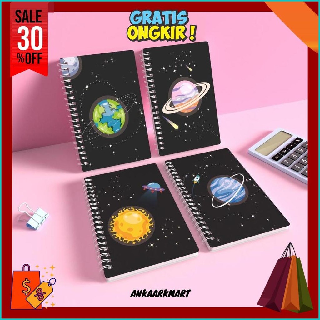 

[Ready] Aimilo Notebook A5 1 Paket 4 Pcs Buku Diary Aesthetic Buku Jurnal Aesthetic Sekolah 60 Lembar Gratis Ongkir