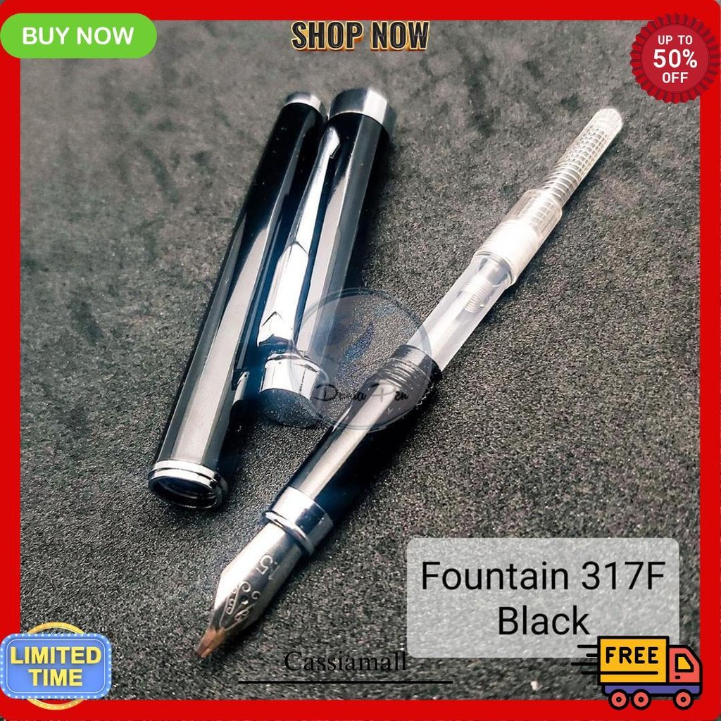 

Fountain Pen Metal 317F Broad Nib, Mata Kasar 1,5Mm Pena Kaligrafi Menulis Indah Calligraph Siap Kirim