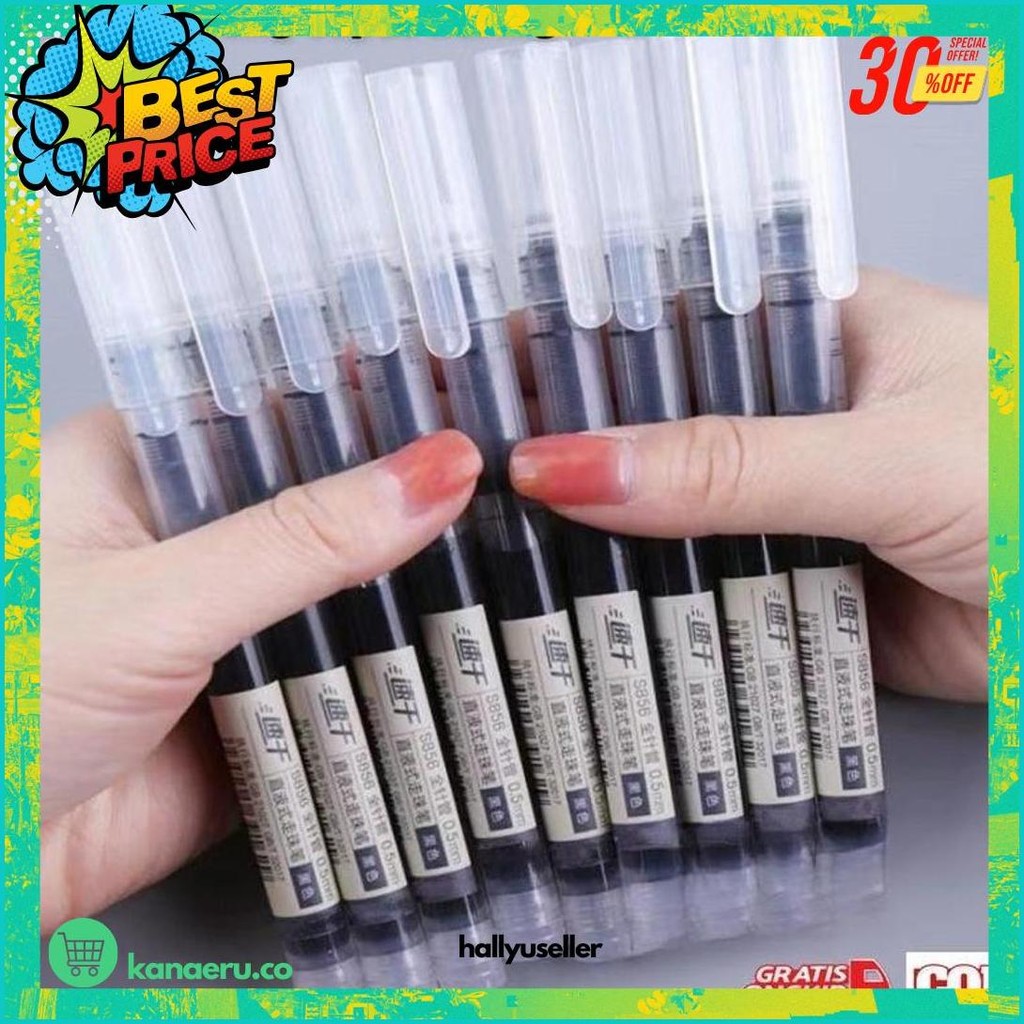 

(Bisa Cod) 12-50 Pcs Pena Cairan Cepat Kering Pena Gel Pena Tanda Tangan Hitam Biru Merah Pena Jarum Alat Tulis Ujian Siswa Pena Gel Kantor, Sekolah Untuk Tanda Tangan 0.5Mm Promo