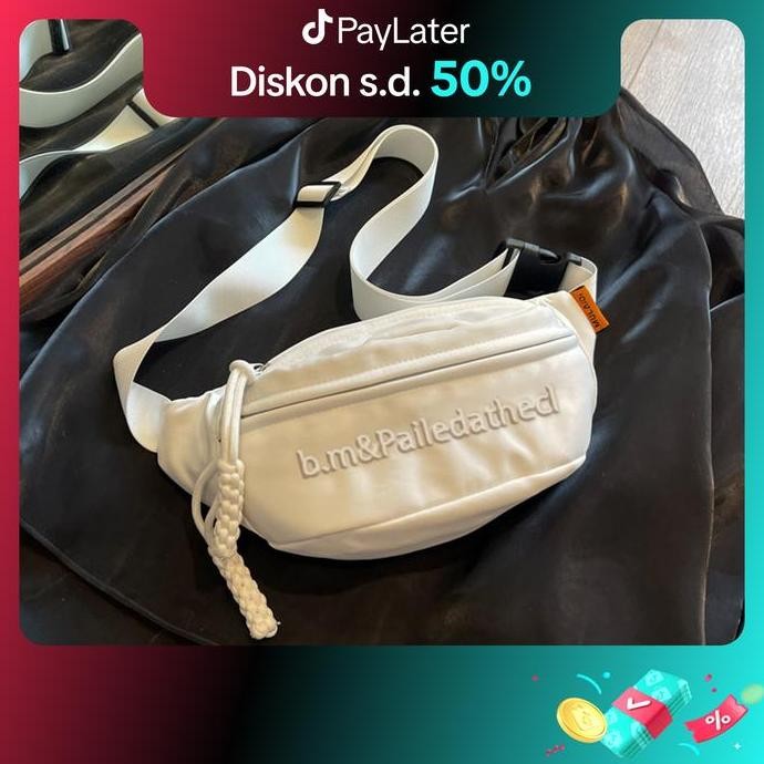 READY COD TAS PINGGANG FASHION POLOS SIMPLE TAS DADA DIAGONAL MODE TAS PINGGANG OLAHRAGA WANITA TAS 