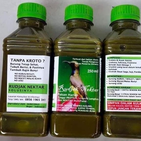 hj-54 RUDJAK NECTAR RUJAK NEKTAR KECIL 130ML 250 ML RN NECTAR MERAH COLINEX  COLIBEE PAKAN MAKANAN B
