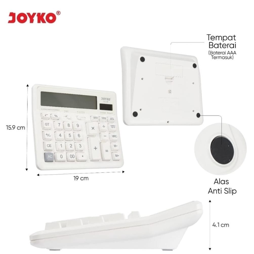 

eqw-68 Kalkulator ORI JOYKO CC 59 / Calculator Check Correct CC59 12 Digit Besar Original
