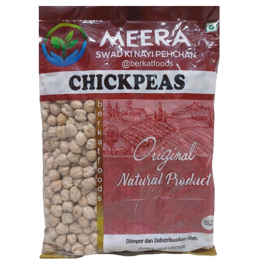 

langsung order saja] White Chickpeas Meera / Chole / Chana /Garbanzo/Kacang Arab Mentah Raw