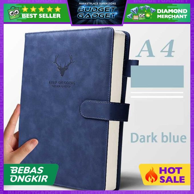 

Promo!! Tlevino Buku Catatan Harian Notebook Cover Kulit Magnetic Buckle A4
