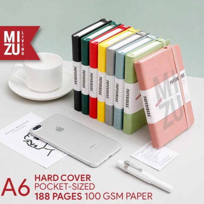 

Diskon!! Paperideas A6 Hardcover Notebook 100Gsm Fountain Pen Paper Bujo Jurnal