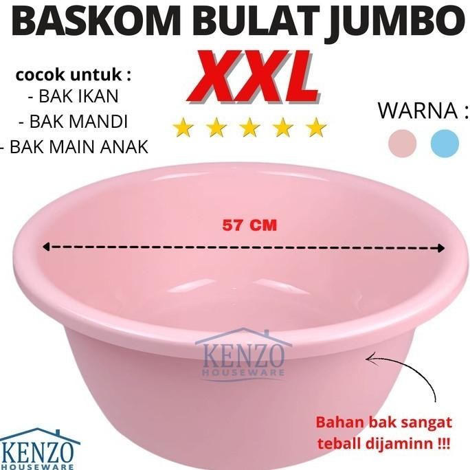Baskom Bak Bulat 30 60 85 LITER REDHOUSE KARGO Jumbo Plastik Bak Air Mandi Berkualitas