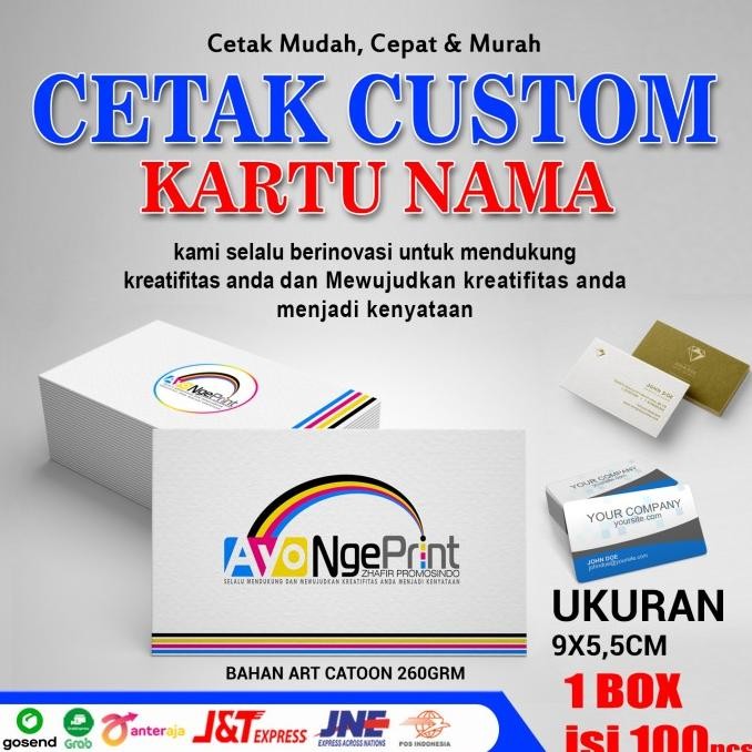 

Promo!! Cetak Kartu Nama 1 Sisi I Desain Suka - Suka